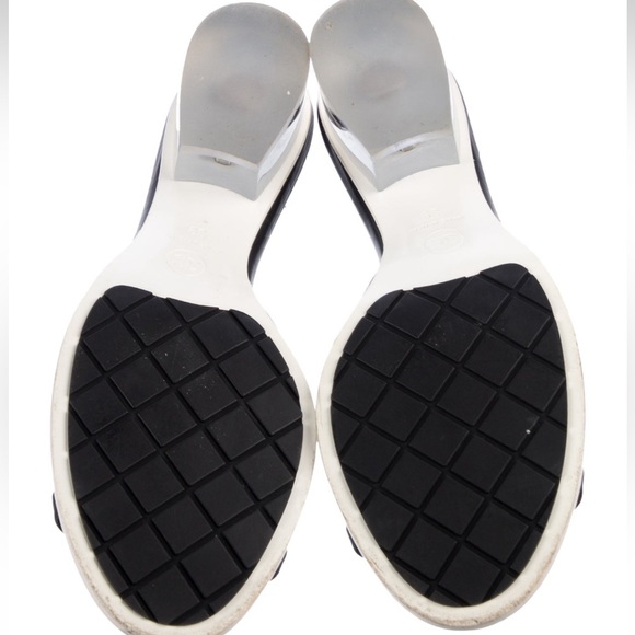 Chanel PVC Mule Slides 2019 Collection by Karl Lagerfeld Black & Clear - Picture 5 of 7